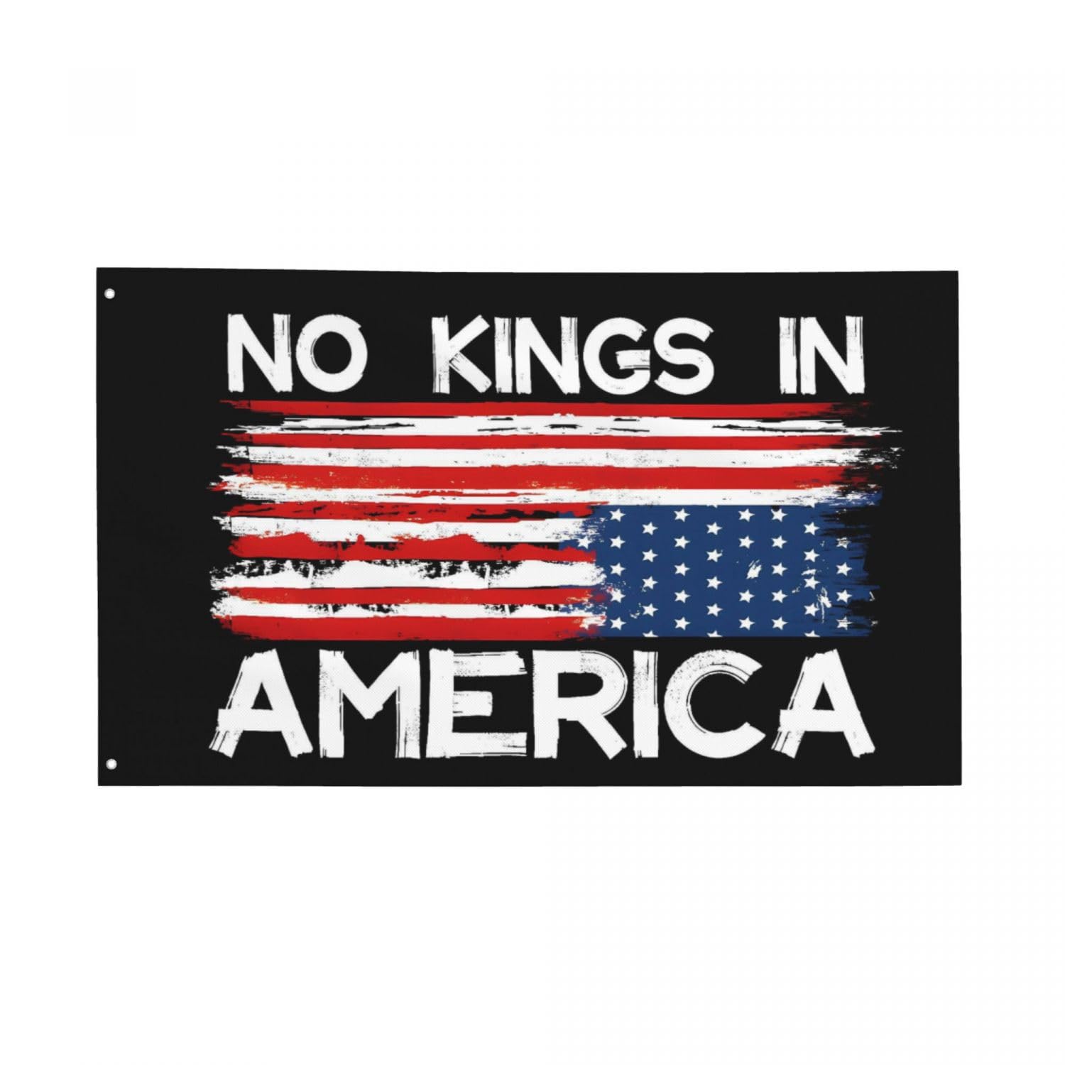 YINGFAN No Kings in America flag waving outdoors for high-visibility patriotic display