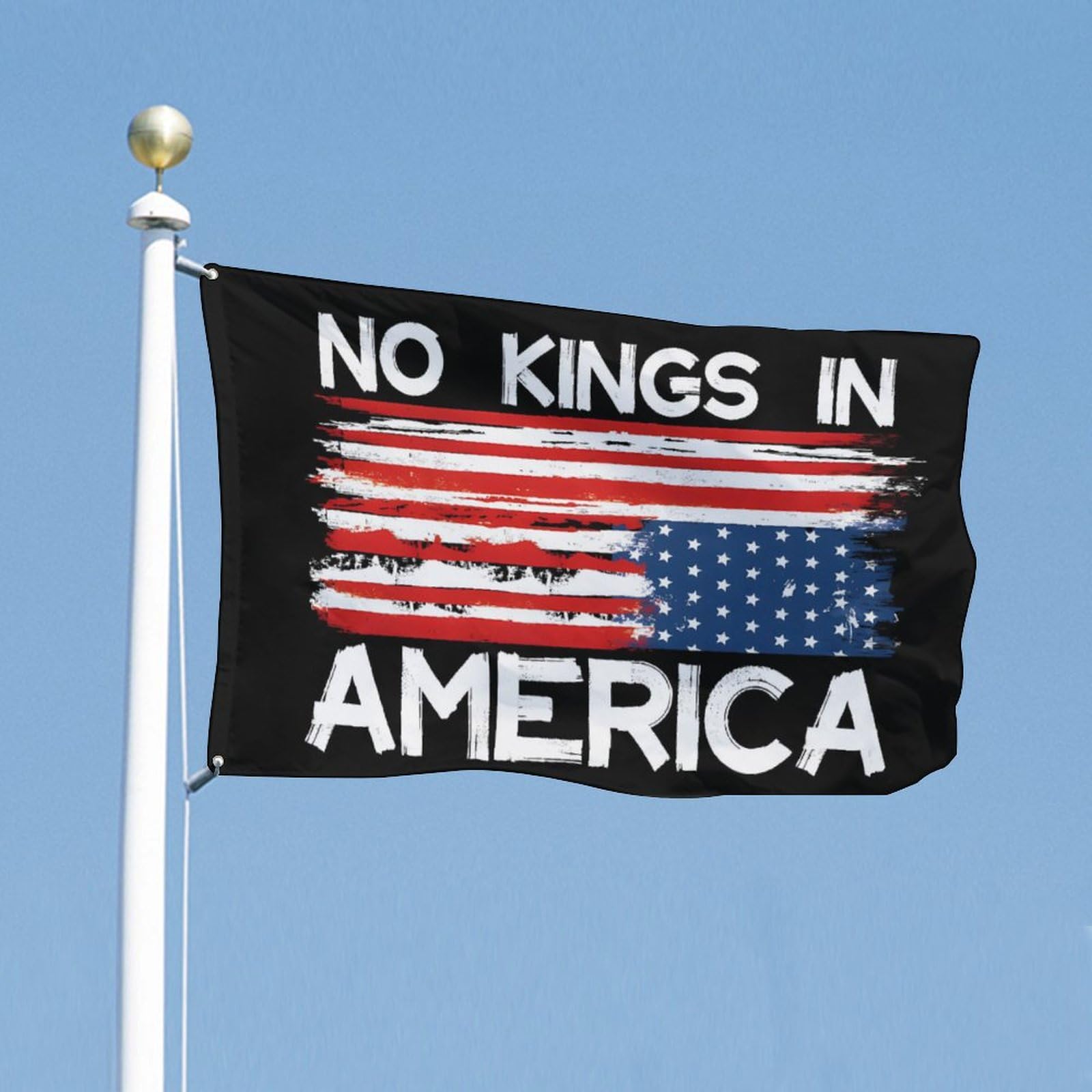 YINGFAN No Kings in America flag suitable for outdoor display on patios and lawns