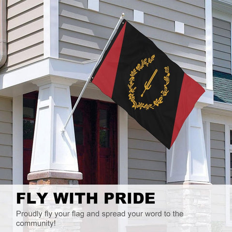 YINGFAN flag ready for year-round showings; easy to hang indoors or outdoors.