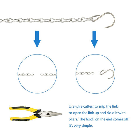 YINGFENG 10-pack ready-to-use hanging chains for outdoor decor.