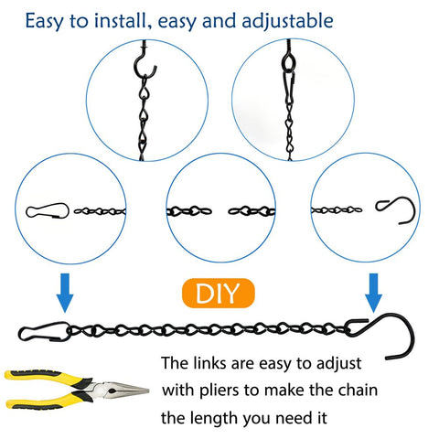 YINGFENG black metal hanging chains with rugged finish for outdoor use