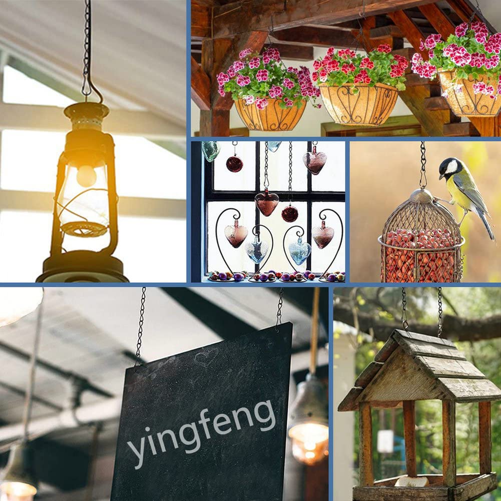 YINGFENG rust-resistant hanging chains ideal for bird feeders and planters outdoors.
