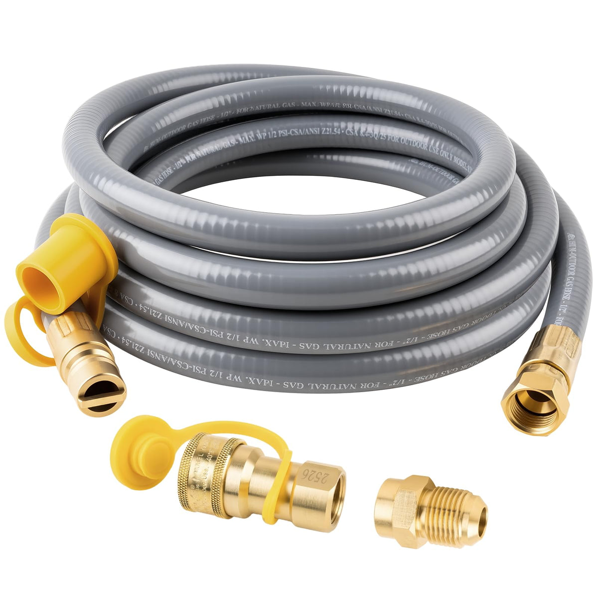 YINGKESI 15 ft natural gas hose with stainless steel core for outdoor use
