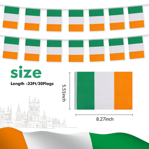 Yingnner mini Irish flags banner ideal for classroom or party displays