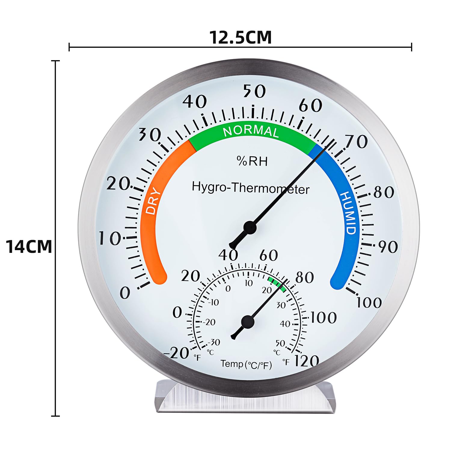 YingWing Hygro-Thermometer stainless steel shell durability for harsh settings.
