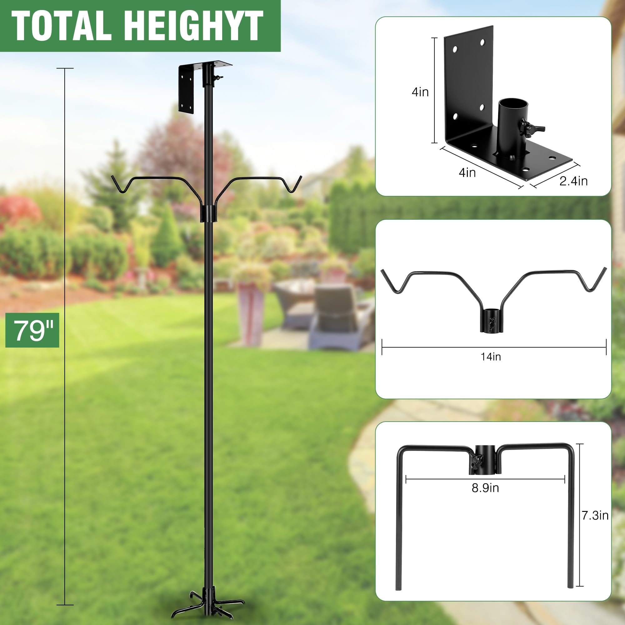 YINGYM tool-free assembly view of adjustable height sections