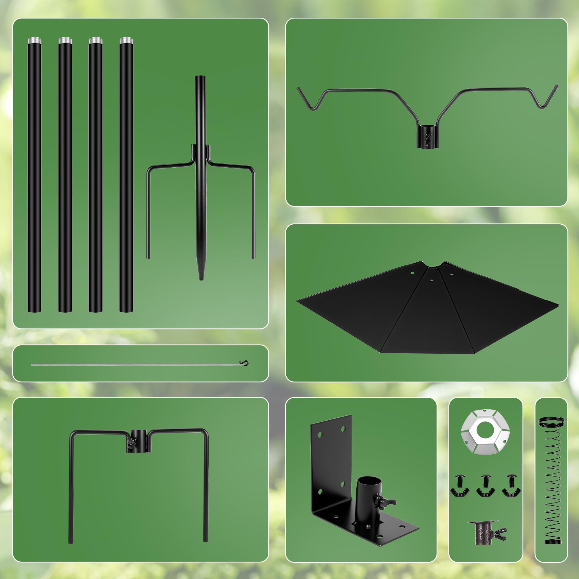 YINGYM height adjustable pole adapts to space and bird activity.