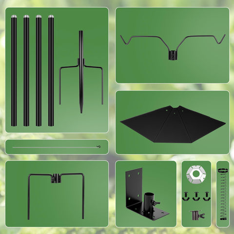 YINGYM height adjustable pole adapts to space and bird activity.
