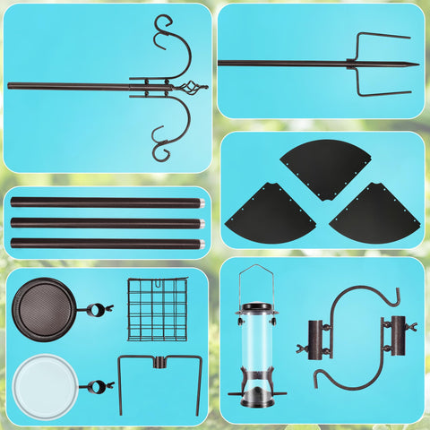 Mesh tray and water bowl support varied meals and hydration for yard birds