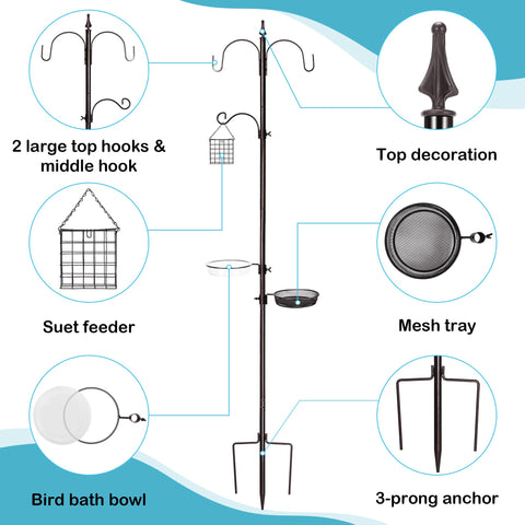 YINGYM mesh-tray collects fallen seeds for simple cleaning.
