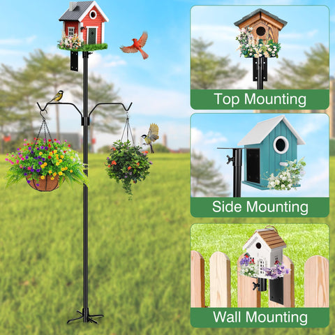 YINGYM Bird House Pole mounting platform enabling versatile positioning