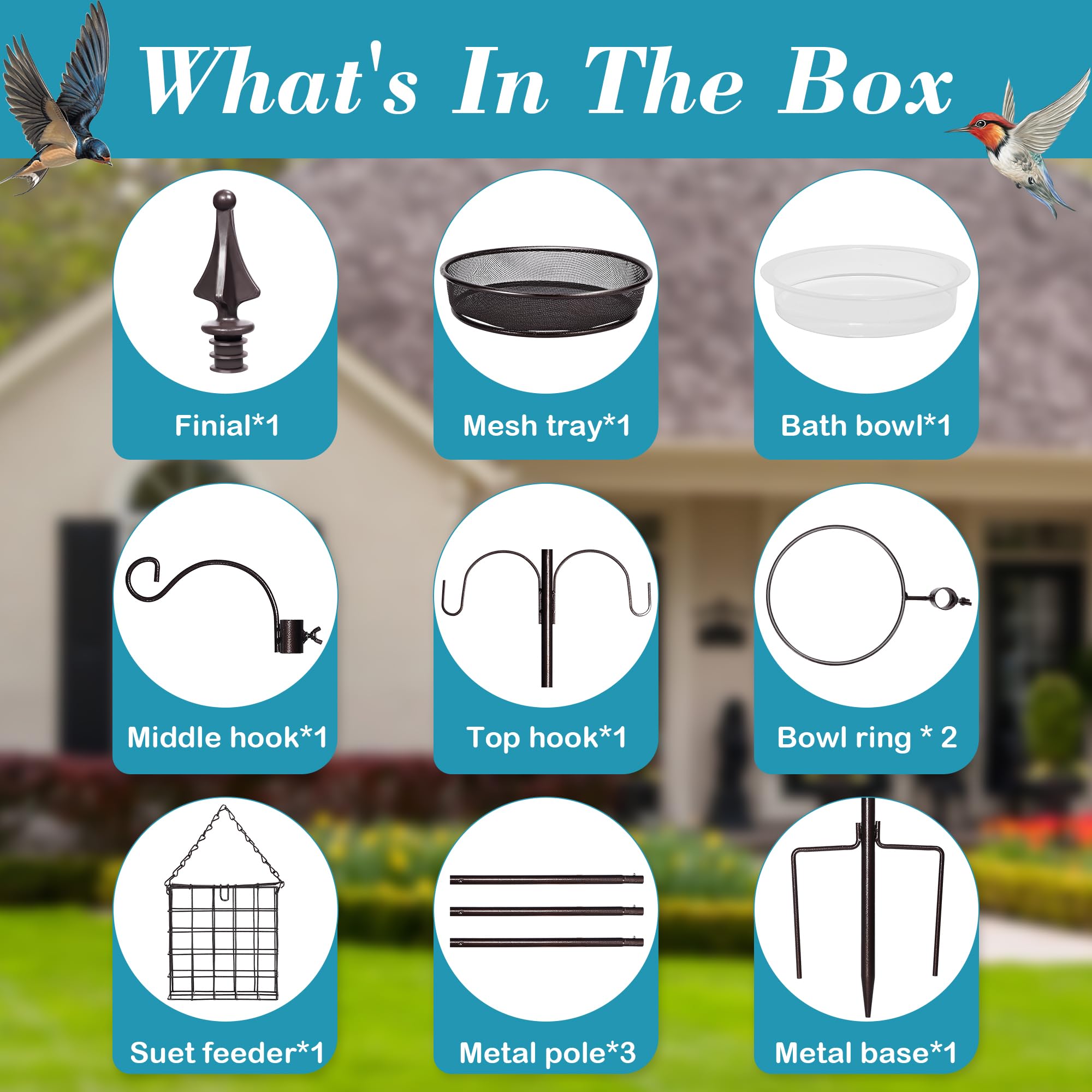 YINGYM outdoor-feeding-station organizes your yard for bird visits.