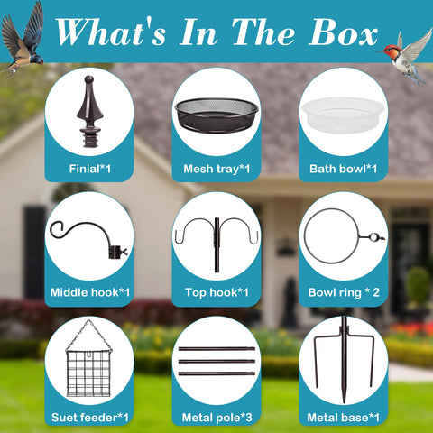 YINGYM outdoor-feeding-station organizes your yard for bird visits.