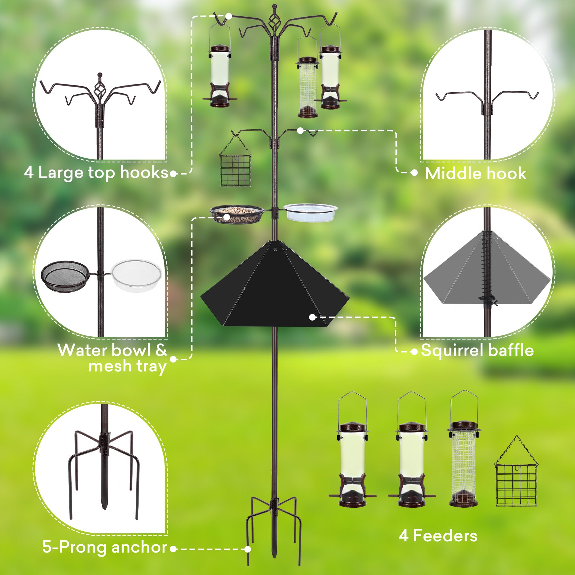 YINGYM squirrel-baffle 19-inch diameter deters squirrels and raccoons
