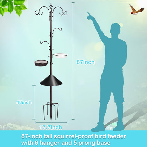 Squirrel baffle protects feeders, keeping seeds accessible to birds