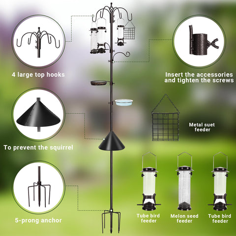 YINGYM squirrel guard baffle protects feeders from nuisance animals