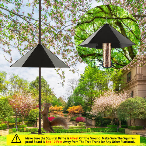YINGYM two-pack offers protection for multiple bird feeders at once.