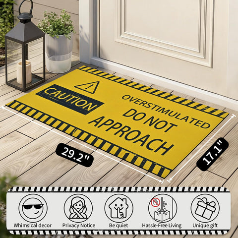 Yinhua overstimulated do not approach close-up shows the bold warning on the mat.