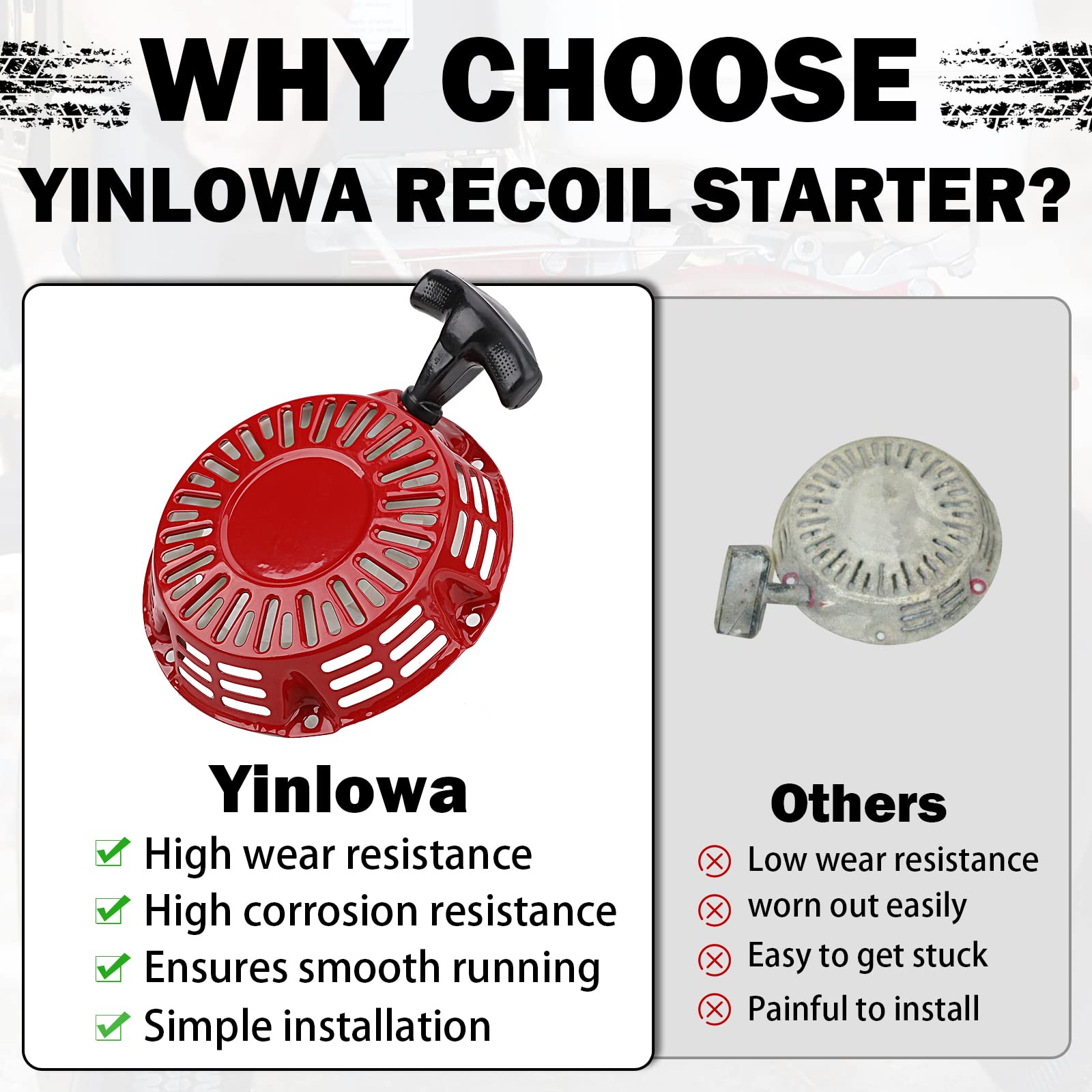 Yinlowa exact replacement numbers label for precise OEM fit.