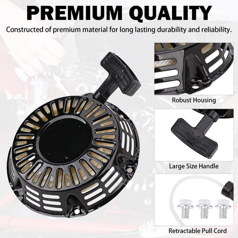 Direct bolt-on installation on compatible engines with Yinlowa pull start