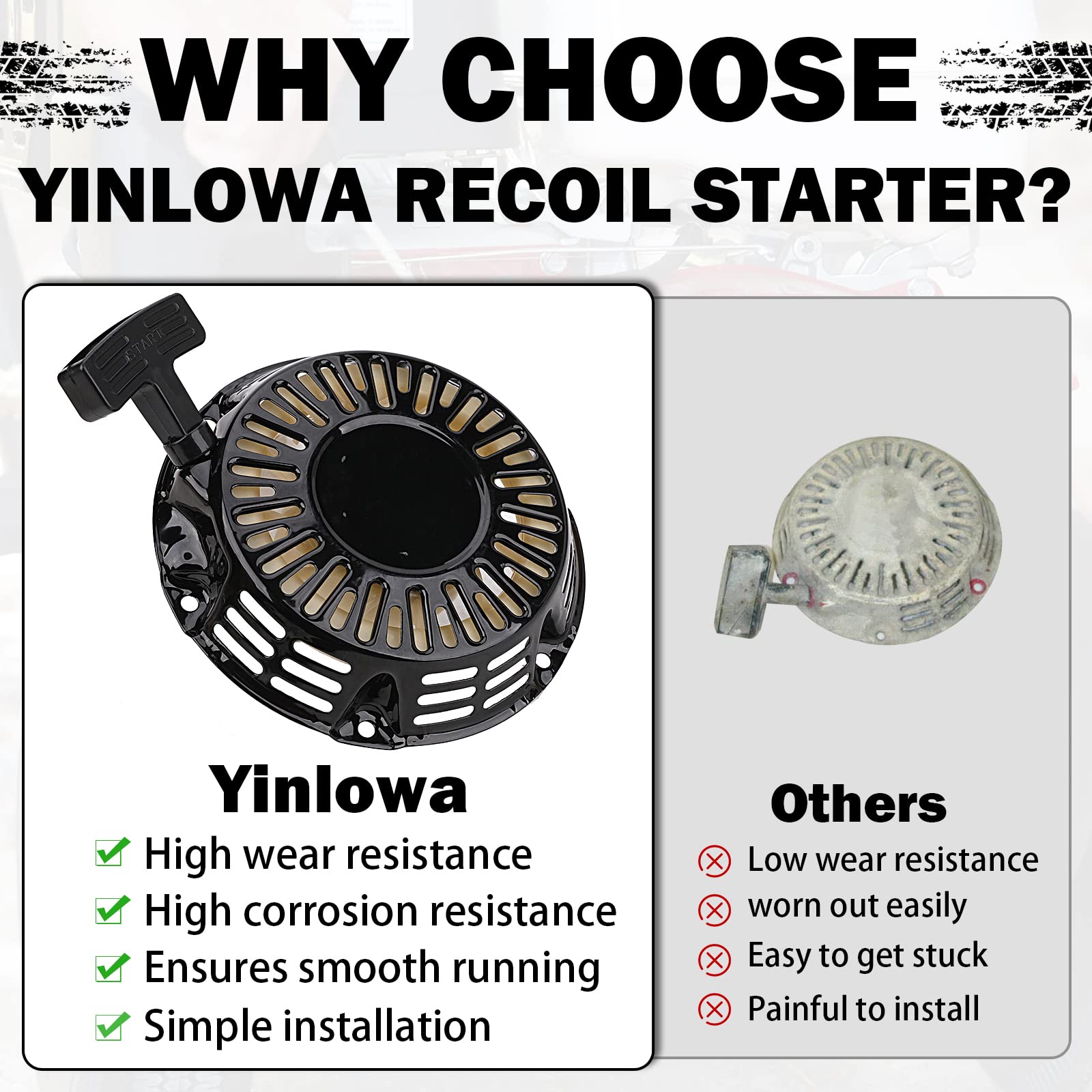 Recoil assembly detail of Yinlowa Predator 212 pull start component