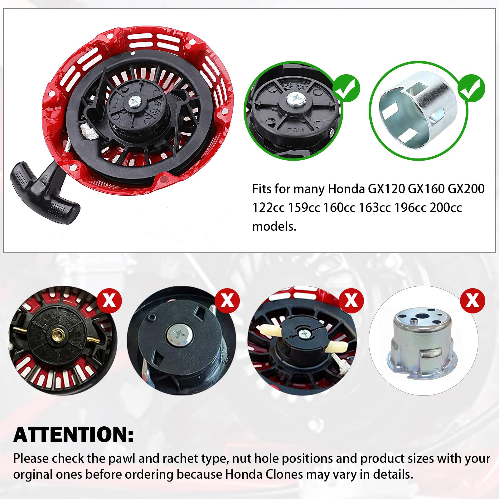 Yinlowa recoil pull start for Honda GX160 engine ensures smooth ignition