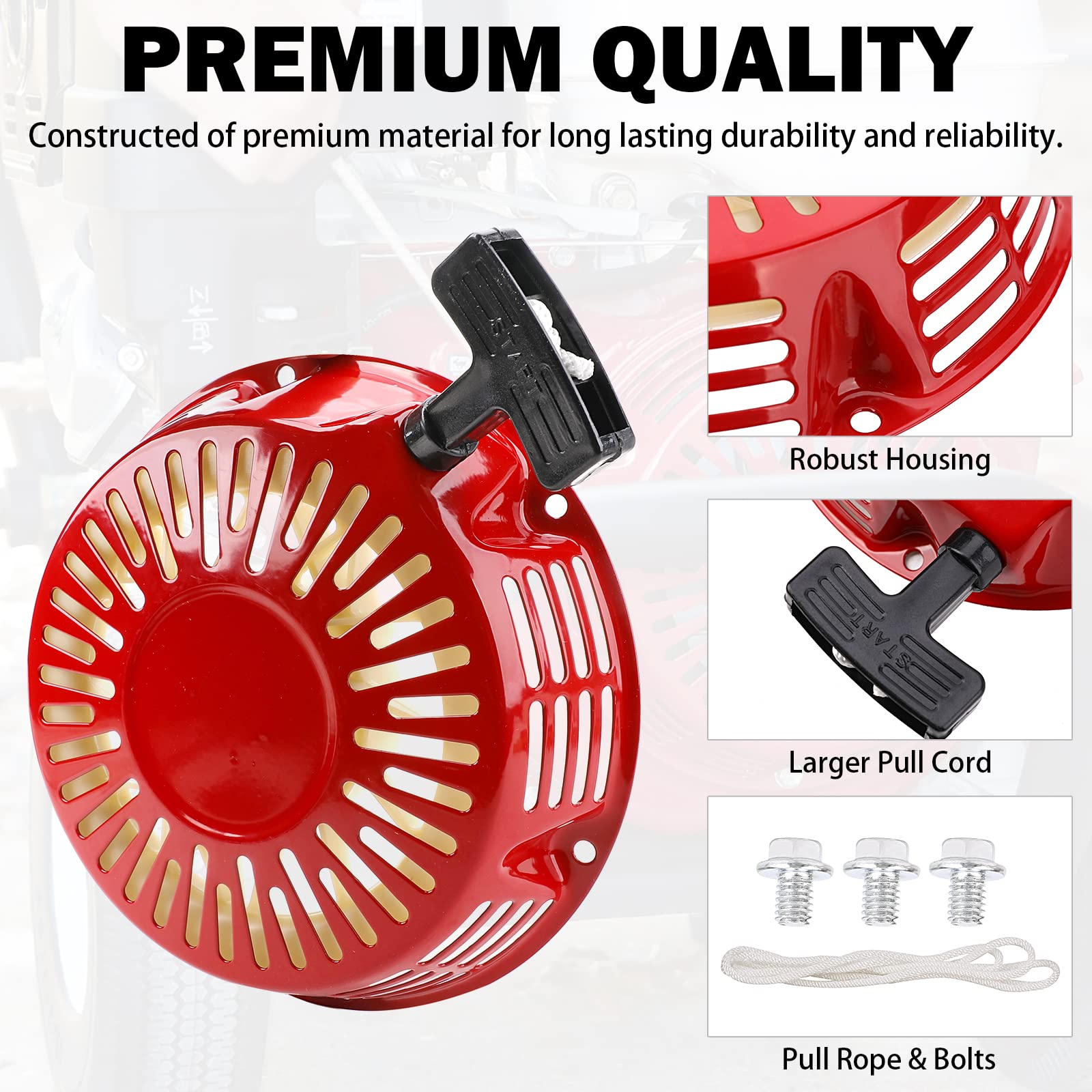 Yinlowa recoil starter for Honda GX610 assembly powers heavy equipment smoothly.