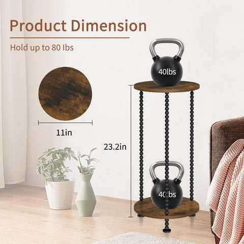 YINMIT corner plant stand doubles as a small side table for decor and plants.