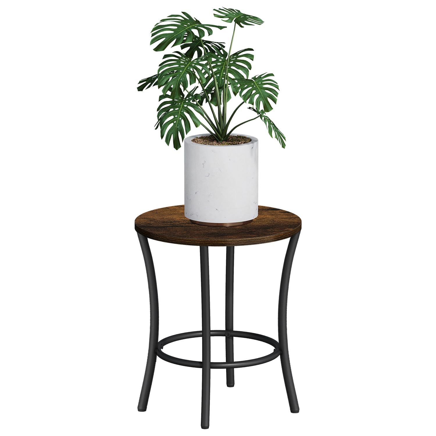 YINMIT plant stand with round plate showing greenery and space-saving design
