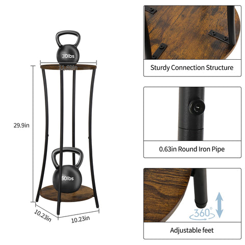 YINMIT Round Plant Stand on living room display for stylish green accents.