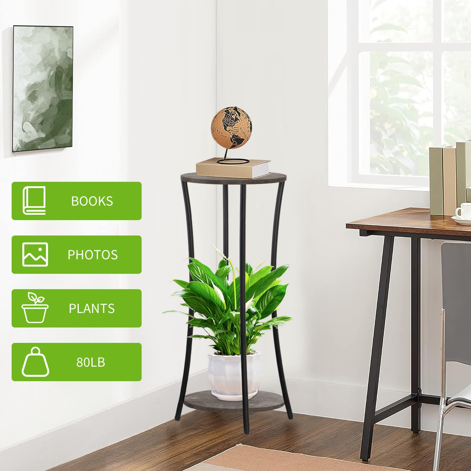 YINMIT space-saving design frees floor space while showcasing plants.
