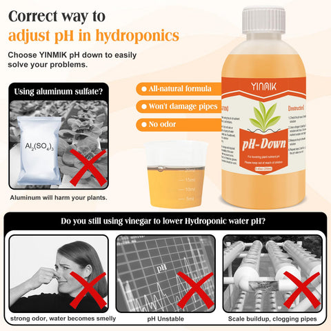 YINMIK pH Down test strips helping monitor solution pH quickly