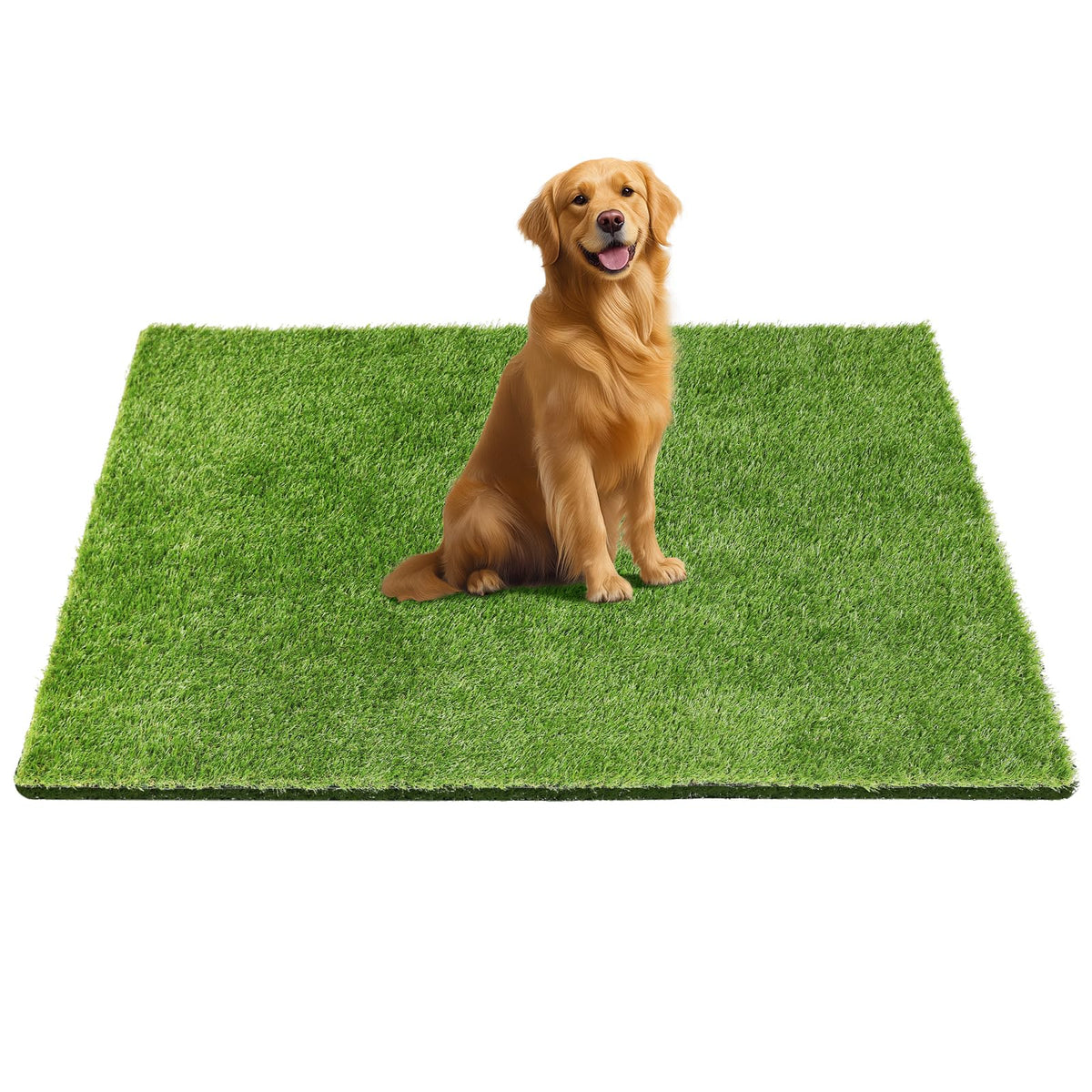 Yinoos grass mat close-up texture shows lifelike fibers for dogs.
