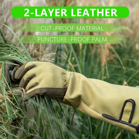 Yionaiyi thorn-proof garden gloves in large size for tough pruning.