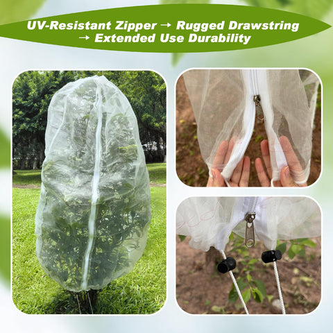 Yiosumseuo side zipper and drawstring for easy fruit picking.