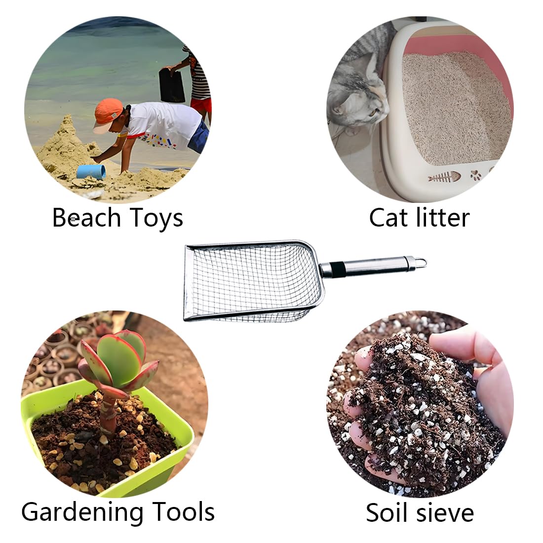 Yiqianhome compost filtration tool supports soil mixing and compost prep