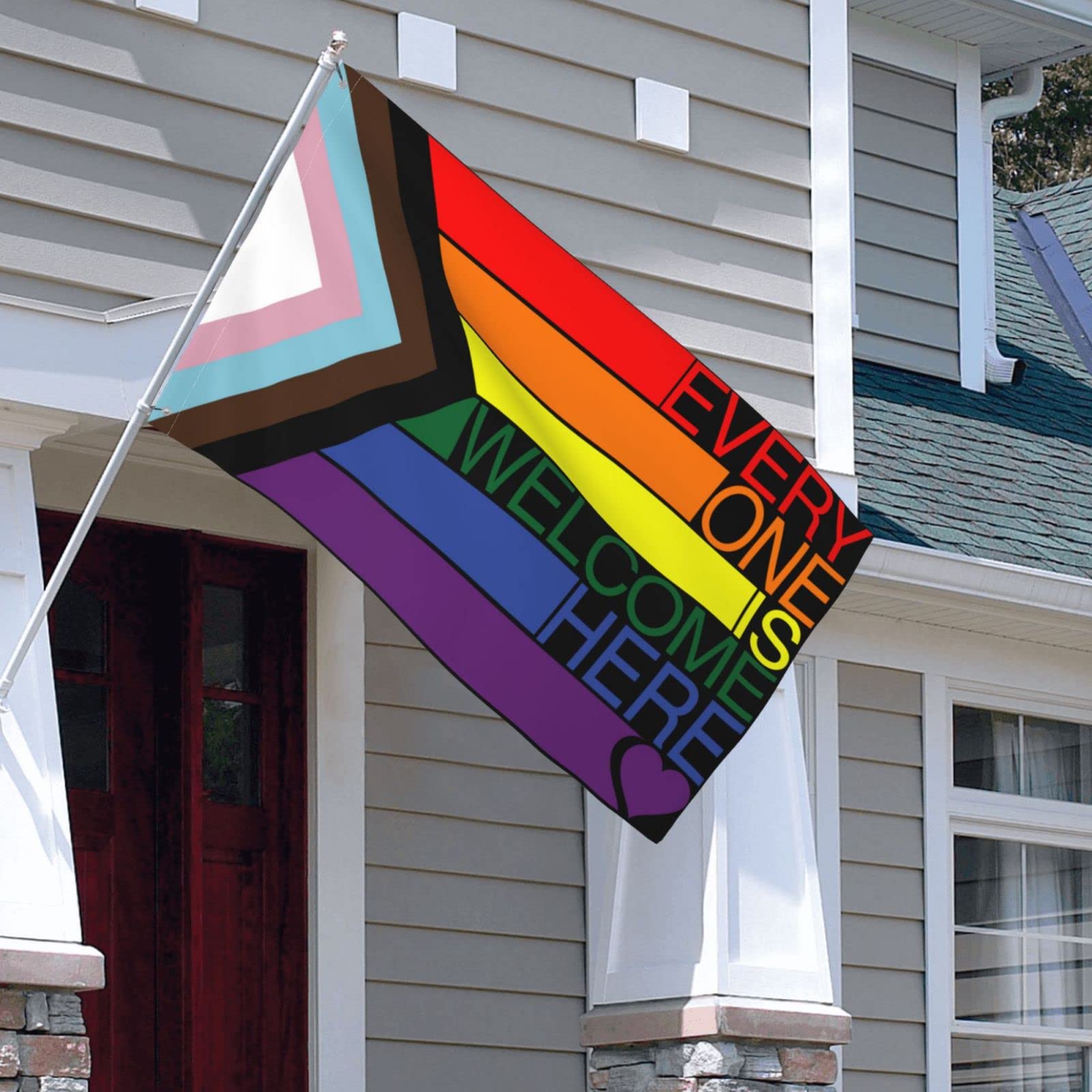 YISDZSW Progress Pride Flag for windows and walls adds instant inclusive messaging.