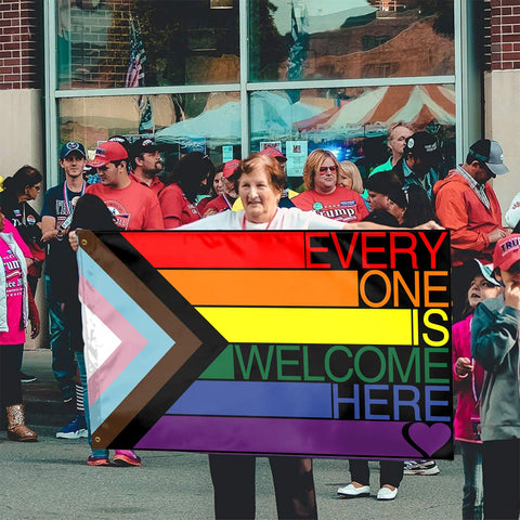YISDZSW Progress Pride Flag large 3x5 ft makes outdoor gatherings feel welcoming.
