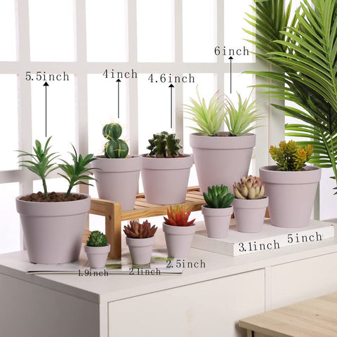 Yishang 12-pack pink pots for small plants and crafts.