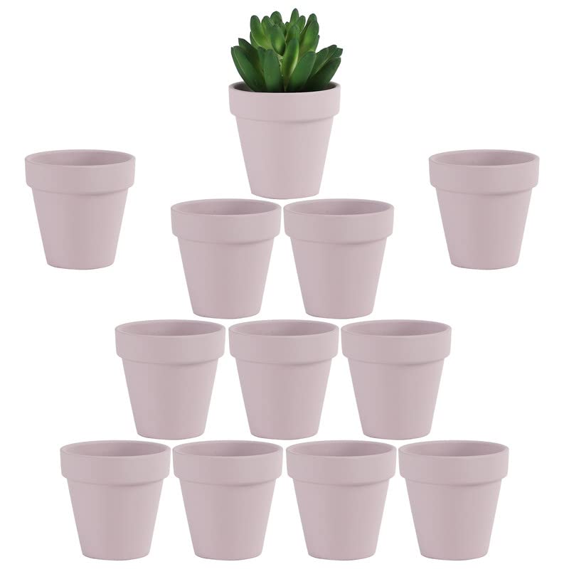 Yishang pink terracotta pot with drainage hole for healthy succulents.