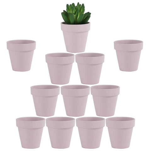 Yishang pink terracotta pot with drainage hole for healthy succulents.
