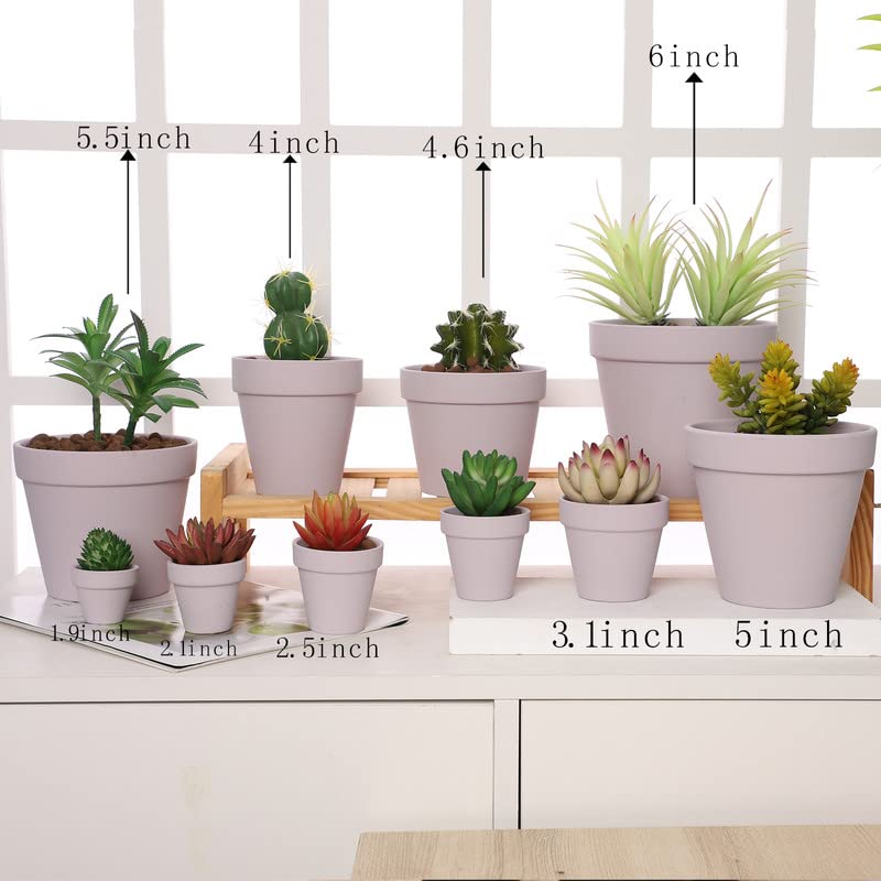 Yishang pink terracotta pot with 2-5 inch outer diameter for display.