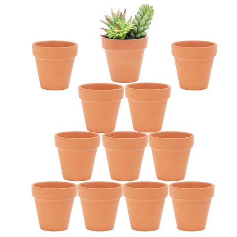 Yishang 2.5-inch terracotta pot with drainage hole for seedlings and succulents.