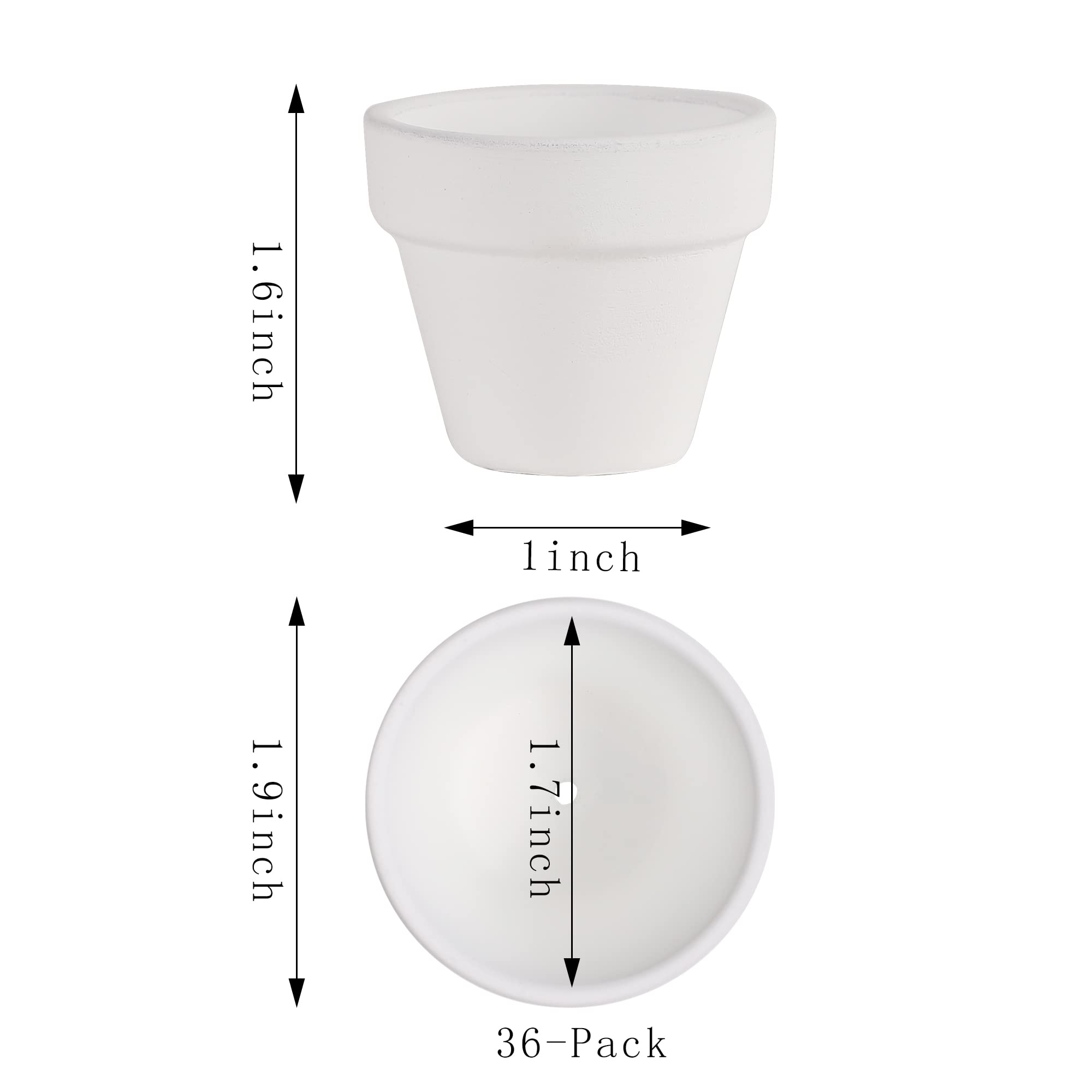 Yishang white terracotta pot showing drainage hole for proper watering.