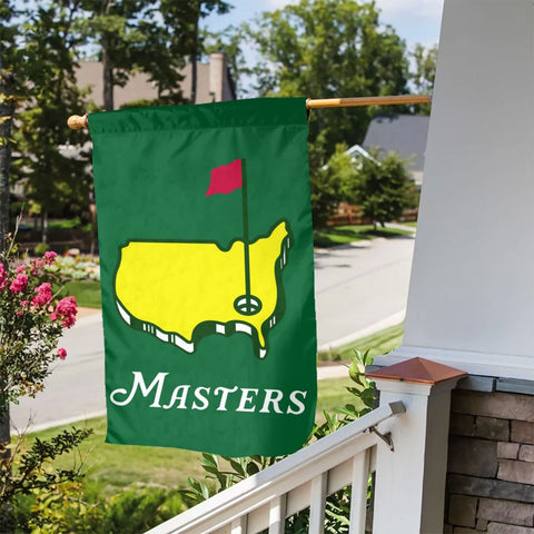 YISPA Golf Garden Flag close-up print, detailed golf motif