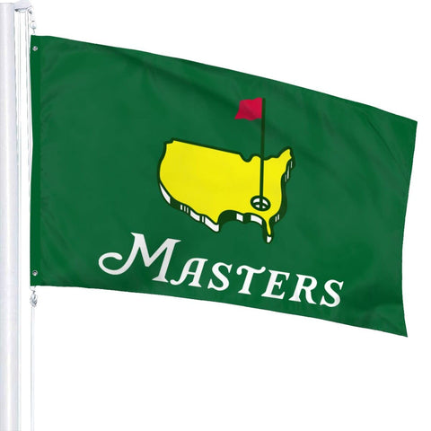 YISPA Masters Golf Flag closeup fabric texture highlighting quality