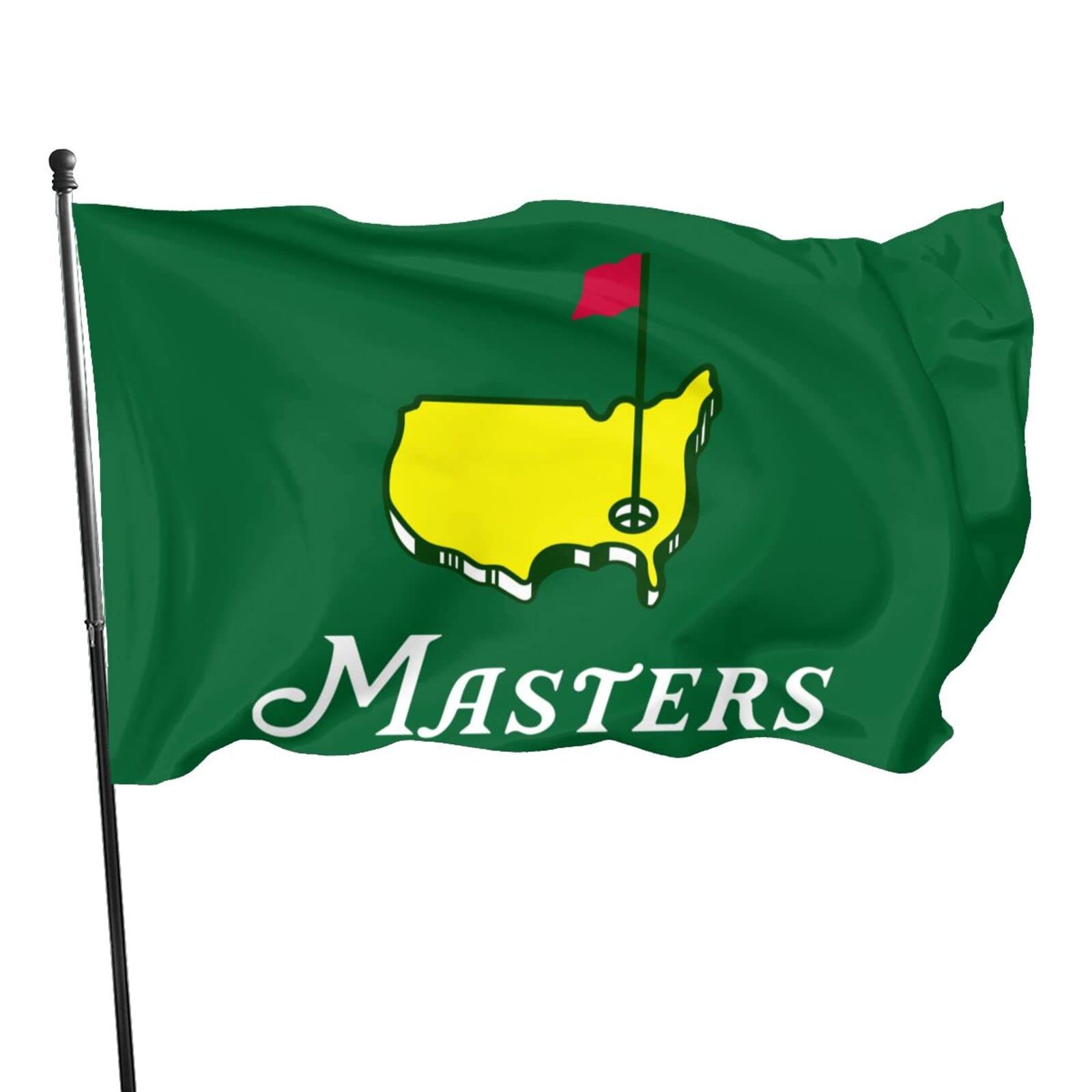 YISPA Masters Golf Flag 3x5 banner side view for outdoor durability