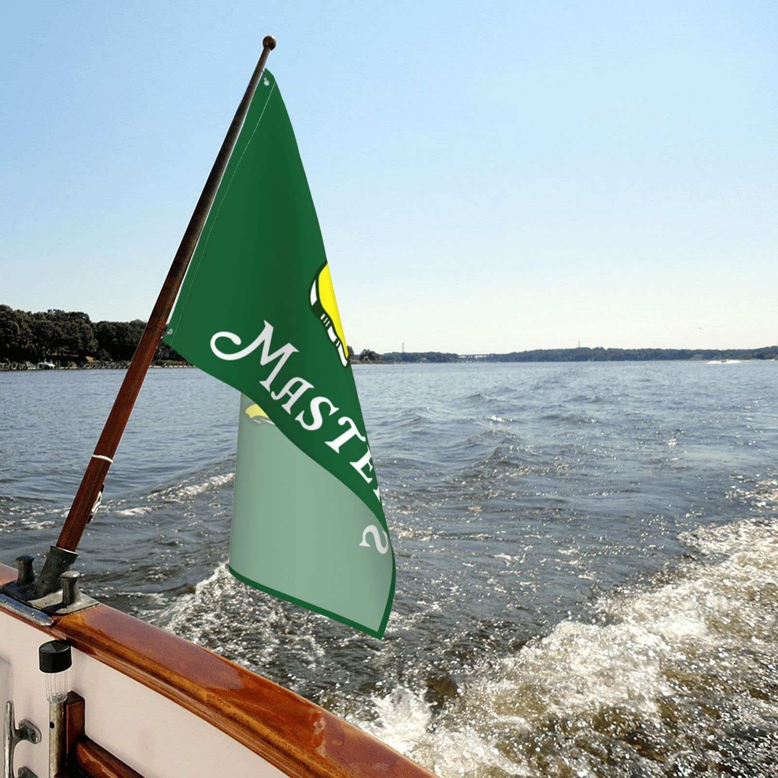 YISPA Masters Golf Flag wind-swaying banner on breezy days