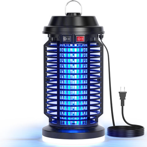 YISSVIC Bug Zapper outdoor LED attract captures insects at night with bright illumination.