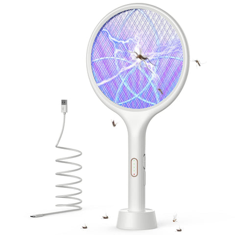 YISSVIC electric fly swatter base light attracting pests for quick indoor cleanup